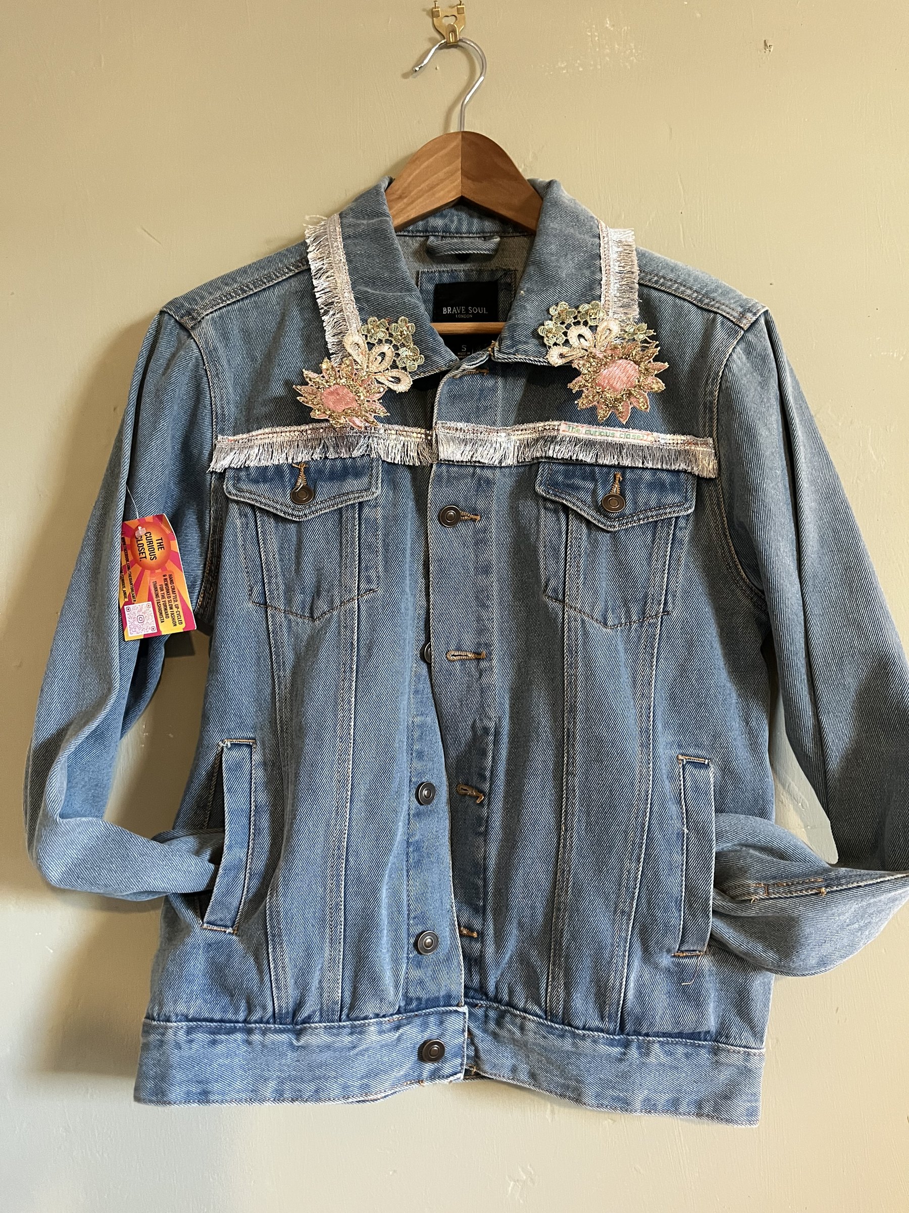 Denim jacket meets sparkles